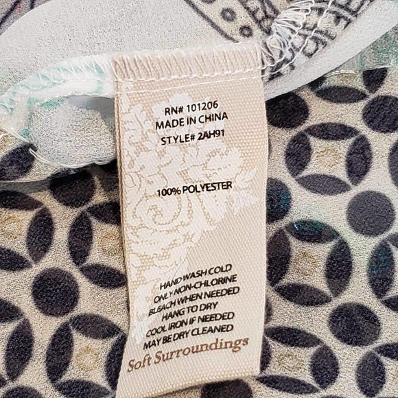 Soft Surroundings Kimono Cardigan Women's Medium Multicolor Paisley Sheer - Picture 7 of 8